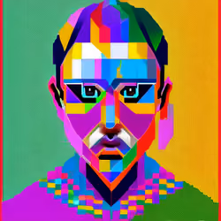 art pixel red puss
