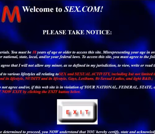 First S*X Website on Internet