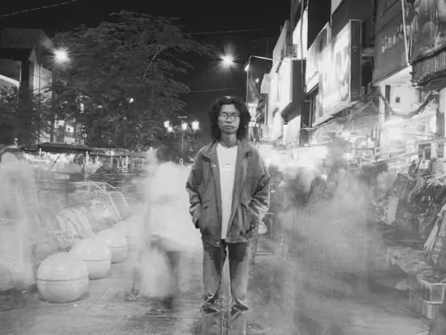 Alone in the Crowd (Grayscale)