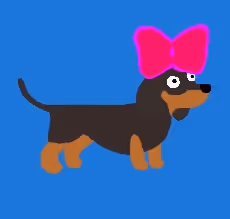 Duchess in a big pink bow