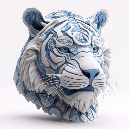 Porcelain animal heads