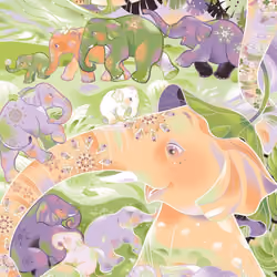 Parade of elephants 