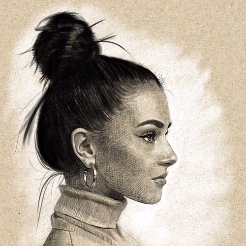 Digital portrait of Marie
