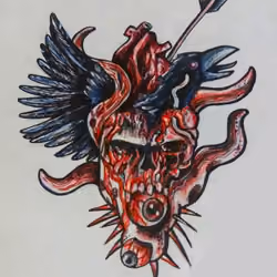 Blood Skull Crow