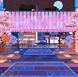 japan pixel town