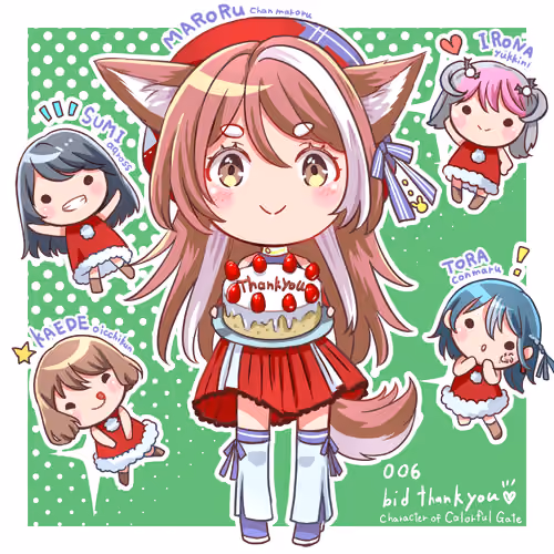 #006　Maroru and Colorful Gate members　bid thank you