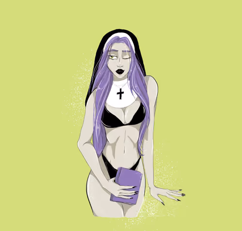 Lucky nun