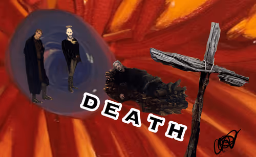 Death - Major Arcana #14 of the Vagobond Bald Jesus Tarot