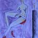 Relaxing balerina. Artistic erotic graphics
