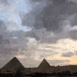 Dusk on the icons of Cairo