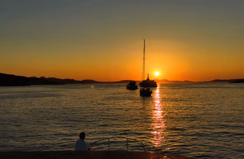 sunset over the sea