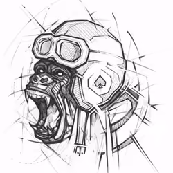 A Raging Gorilla Ape 