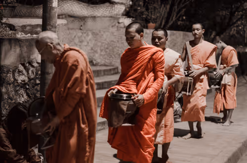Buddhist monks in Luang Prabang Laos