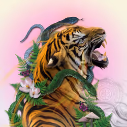 Psilocybe Tiger Vision - PINK-WHITE