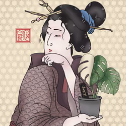lady with her plant #1