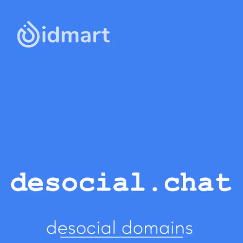 DeSocial.Chat - 去中心化社交聊天工具， best domain for blockchain based desocial projects. 