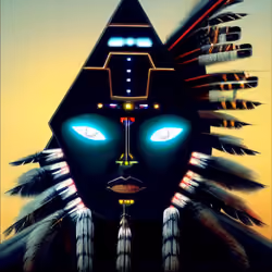Cyber Native American Indian #52