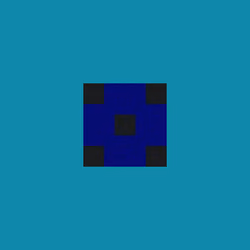 Dice no. 5 Blue