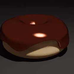 Dounut with vampire's favorite glaze