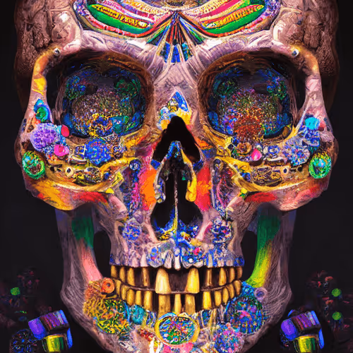Skull Mosaic #177