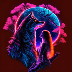 Wolf and Pretty Girl #002
