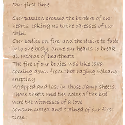 Our first time