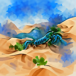 Blue desert Crab #0007