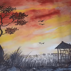 Sunset and Tree