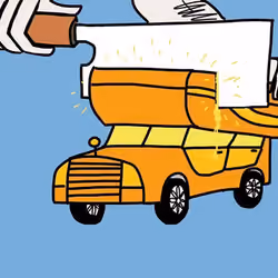 Orange van