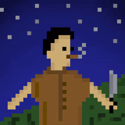 Pablo with a knife