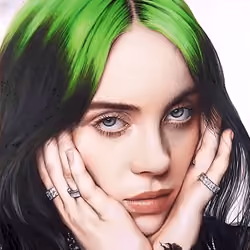 Drawing Billie Eilish using Derwent Lightfast