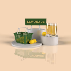 3D Lemonade Scene