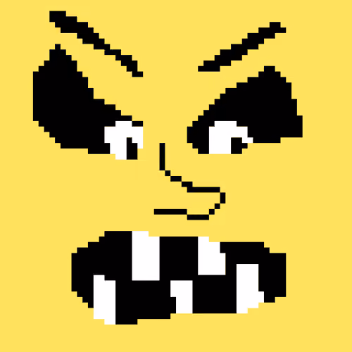 yellow pixel face 7