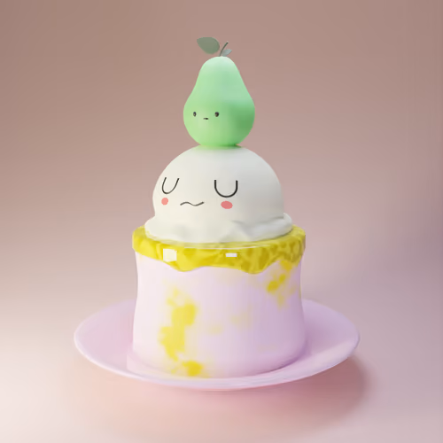 Cute Ice Creams 020  Pear And Lemon Mousse