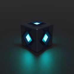 Glowing Block #Cyan