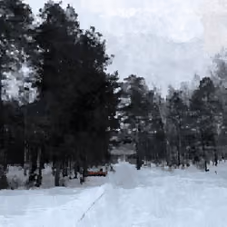 The ice of a Russian forest
