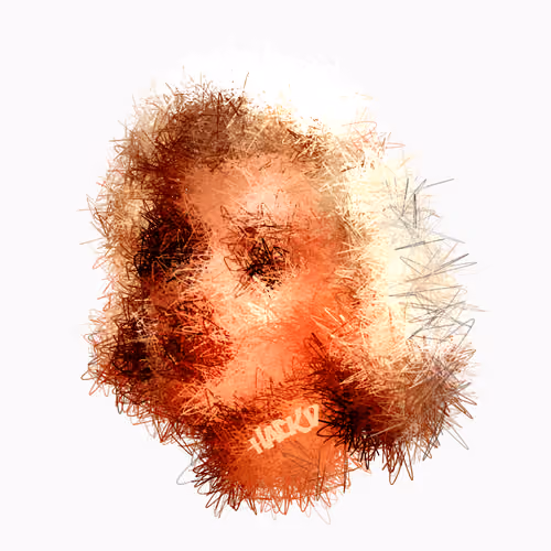 HACKD brushed portrait, n2
