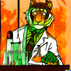 Laboartory Tiger Mr Green Colar