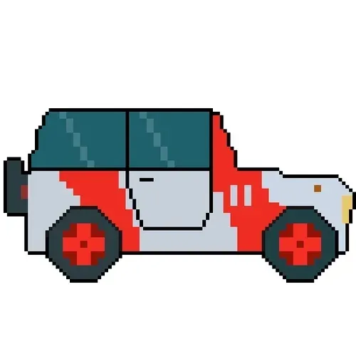 Finn in the Jeep