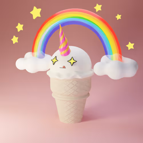 Cute Ice Cream 0172 Epic Unicorn