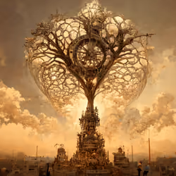 Troweled Earth Tree #18
