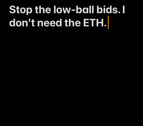 Stop the bids