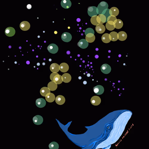 A dancing whale