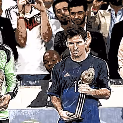 Lionel Messi losing World Cup Final 2014