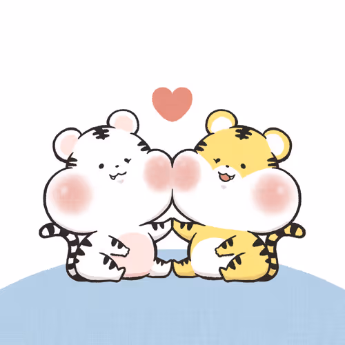 Mochi Tiger Couple In Love