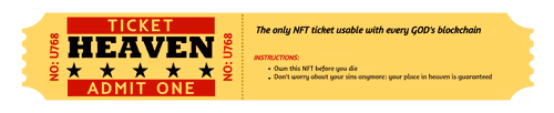 NFT TICKET TO HEAVEN - YELLOW - #U768