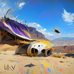 UFO in Desert