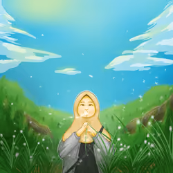 Cute Girl on the Hill