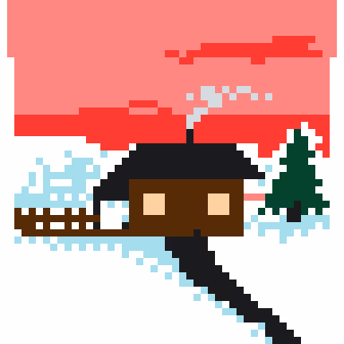 Winter sunset at my grandma