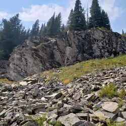Scorched Rock Face